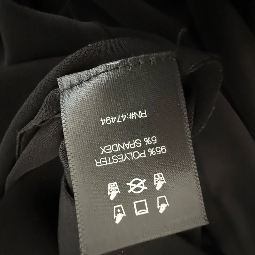 Norma Kamali CBK Black Strapless Fitted Sheath Dress Stretch Jersey Size Medium - Picture 9 of 11